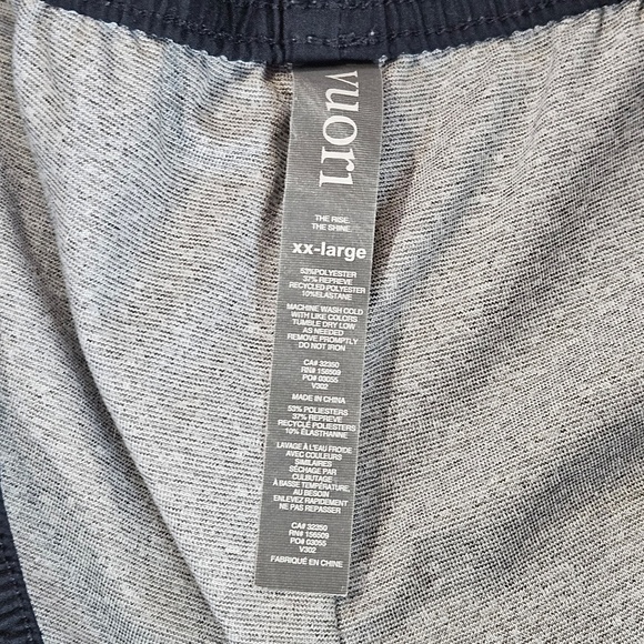 Vuori Shorts Mens Blue Black XXL Lined Athletic Gym Training Performance Workout - Picture 4 of 9